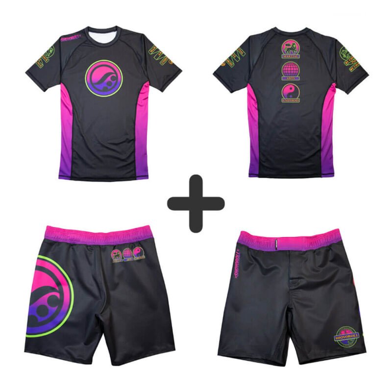 BJJ Malibu Rash Guard Shoyoroll Batch 143 Pink Short Sleeve No-Gi