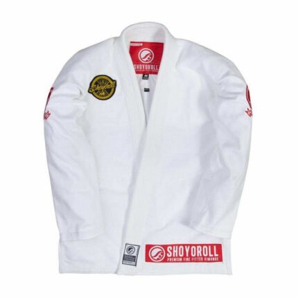 Shoyoroll Batch 71 Competitor Retro Premium Jiu Jitsu Gi in white, pearl weave top, ripstop pants