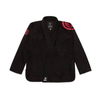 Shoyoroll 20.7 BJJ Gi in white, displayed on a dojo mat, showcasing lightweight pearl weave and minimalist logo.