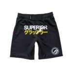 Shoyoroll Federation fitted shorts black designed for Brazilian Jiu Jitsu no-gi training