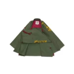 IBJJF Legal BJJ Gi – Albino and Preto x Gundam Wing Olive - Image 2