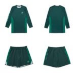 Albino & Preto Wrasse Green LS grappling jiu jitsu bjj shorts detail