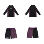 Breathable rash guard Albino and Preto x Atmos long sleeve and shorts set moisture-wicking, lightweight, durable compression gear for BJJ training and competition
