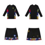 Albino & Preto tight fit rash guard and grappling shorts training