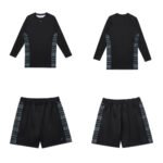 Albino and Preto Thaqafa durable rash guard black