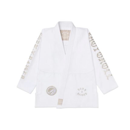 Shoyoroll x Born x Raised white best value BJJ gi front view