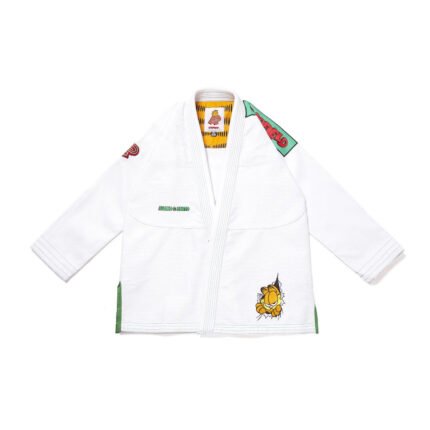 Albino & Preto Batch 92 Garfield White gi jiu jitsu front view