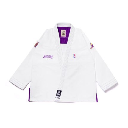 BJJ Kimonos Albino & Preto A&P x NBA Lakers White, premium competition-ready BJJ kimono