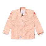 Brazilian Jiu Jitsu gi Shoyoroll Quick Strike IV Hessonite Pastel Peach front view