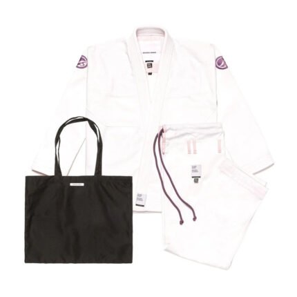BJJ Uniforms Shoyoroll Quick Strike IX PMB VI Pink on White front view