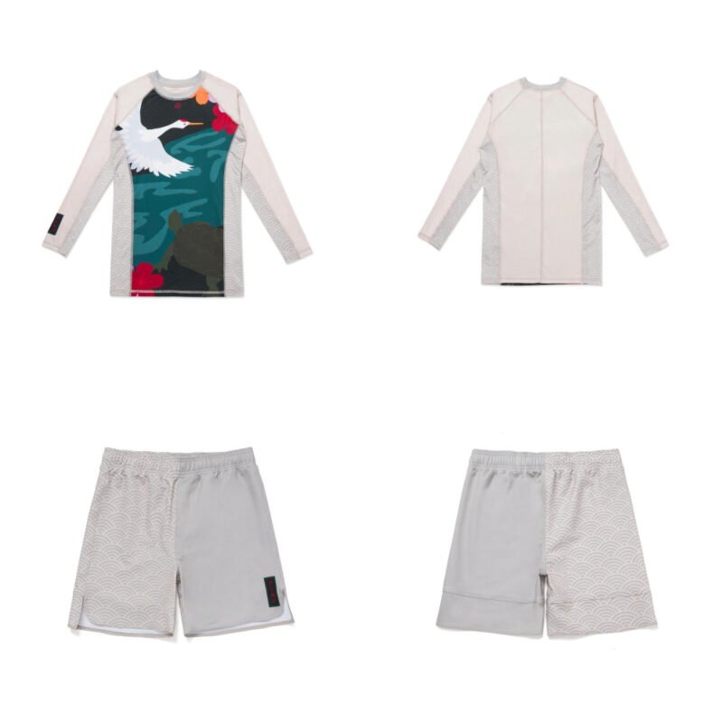 Albino and Preto Rash Guard Premium BJJ gear for performance, comfort, and style.