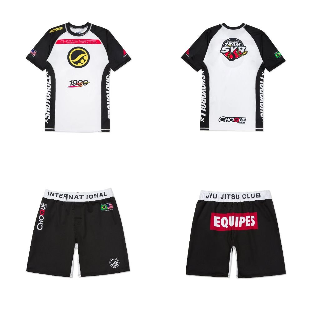 BJJ MMA Rash Guard Shoyoroll Batch #141 Federation V3 Rash Guard SS Shorts BJJ MMA Rash Guard Shoyoroll Batch #141 Federation V3 SS Shorts premium compression top and shorts for grappling and MMA training