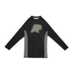 Albino and Preto Batch #87 Monochromatic Bjj Herringbone Classic Rash Guard LS and shorts - Image 2