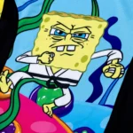 Albino and Preto A&P x Spongebob SquarePants 2 BJJ MMA Rash Guard LS (Adult) and shorts - Image 4