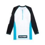 Albino and Preto Apex MMA BJJ Set White long sleeve rash guard and grappling shorts for no gi training - Image 3