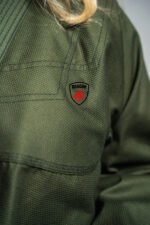 Dark Green BJJ Gi for Women Spectrum Jiu Jitsu Gi - Image 3