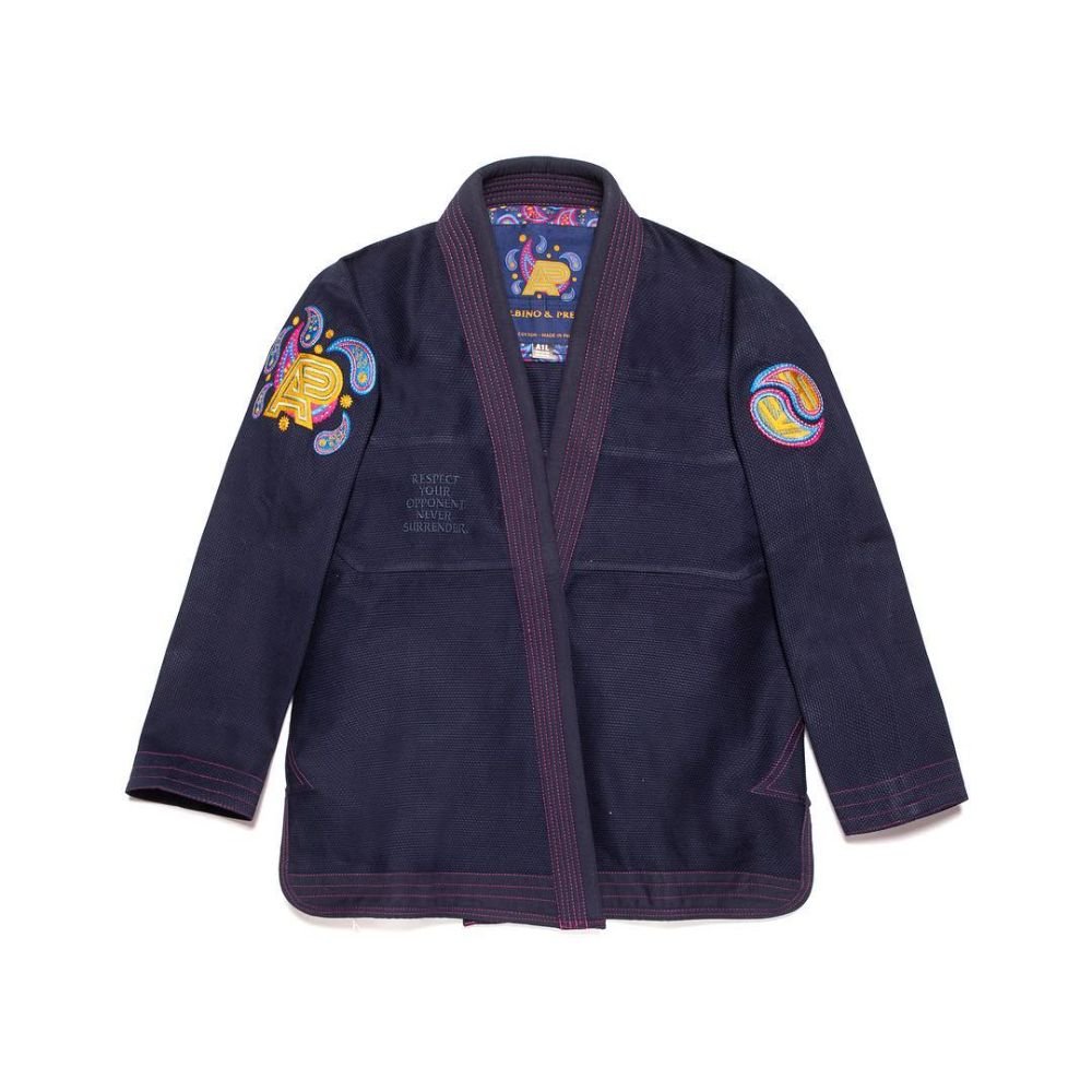 Paisley Navy Bjj Gi Albino and Preto Batch #45 Competition Gi Paisley Navy Bjj Gi Albino and Preto Batch #45 lightweight Brazilian Jiu Jitsu gi