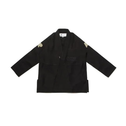 Destination BJJ Gi Albino & Preto Batch #88 black BJJ uniform front view