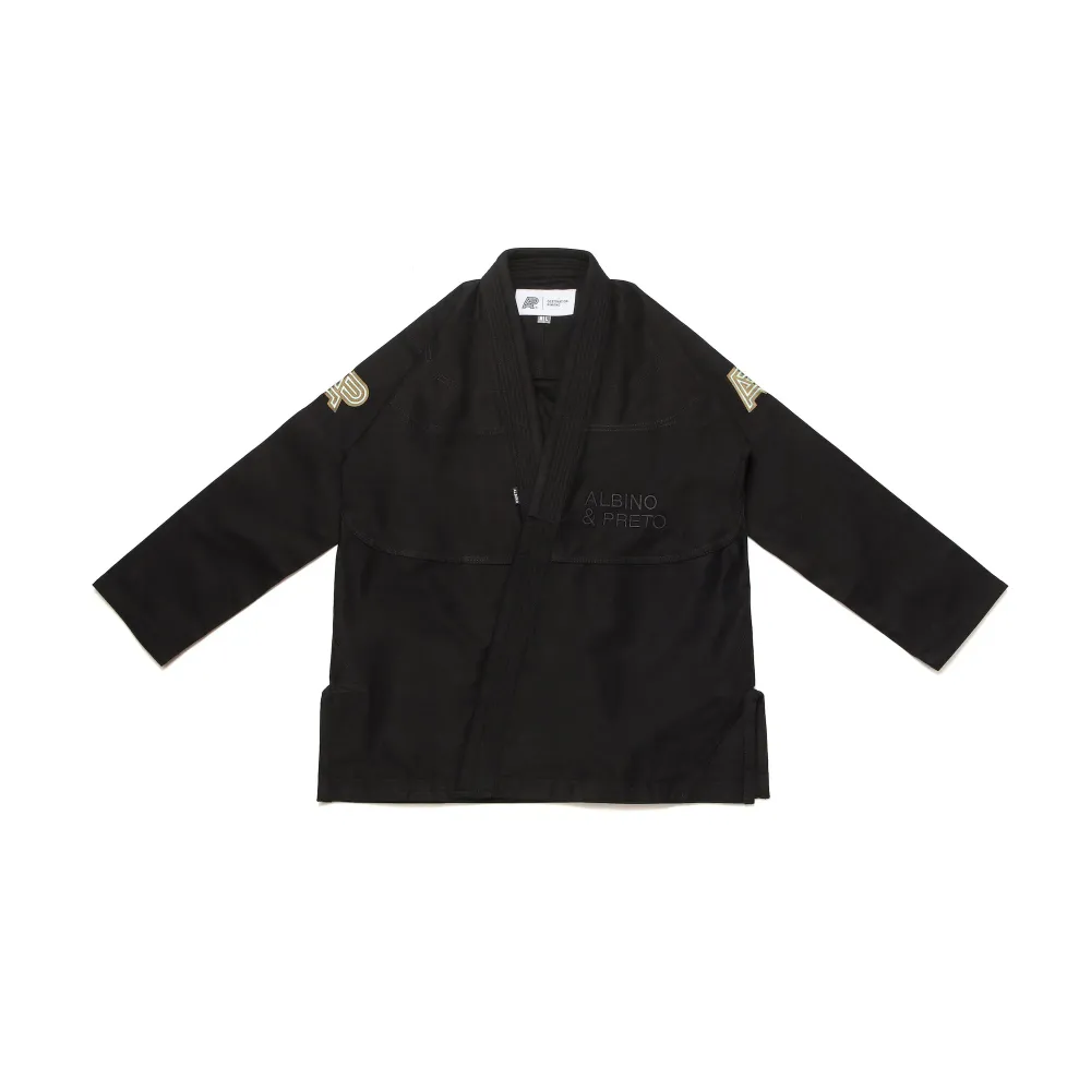Destination BJJ Gi A&P #88 Black Premium Gi Destination BJJ Gi Albino & Preto Batch #88 black BJJ uniform front view