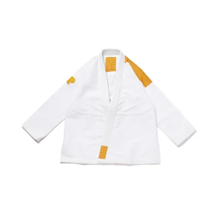 BJJ Herringbone Gi Classic Albino and Preto Batch #94 white kimono monochromatic Brazilian Jiu-Jitsu training uniform