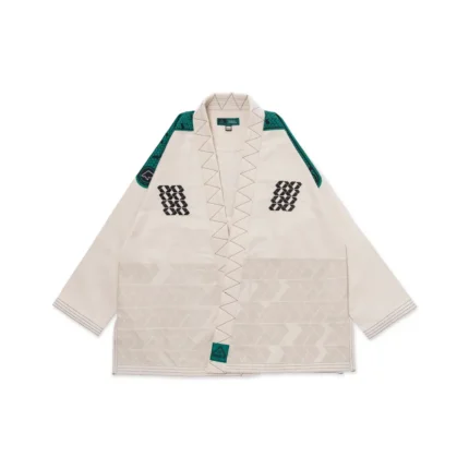 Albino & Preto A&P x Sig Zane 2 unbleached BJJ Gi featuring premium heavyweight weave, reinforced stitching, and minimalist natural fabric design for Brazilian Jiu Jitsu training