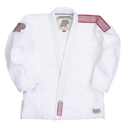 Albino and Preto Batch #8 new Jiu Jitsu gi white and red premium BJJ gi for training and competition