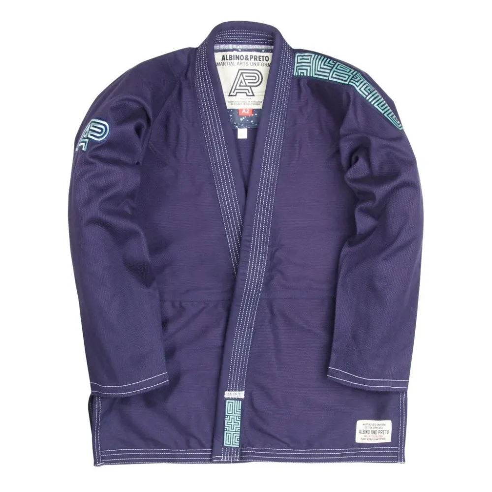 Albino and Preto Batch #14 BJJ Gi Galaxy Navy Albino and Preto Batch #14 BJJ Gi Galaxy navy premium Brazilian Jiu-Jitsu gi for training and competition