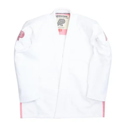 Albino and Preto Batch #17 BJJ Gi Pinktober White lightweight Brazilian Jiu-Jitsu gi for competition and training