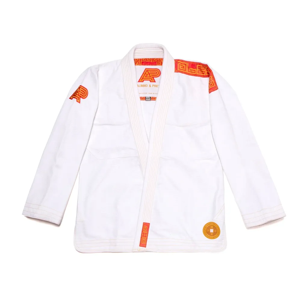 CNY White Bjj Gi Albino and Preto Batch #44 Competition Gi CNY White Bjj Gi Albino and Preto Batch #44 lightweight Brazilian Jiu Jitsu gi
