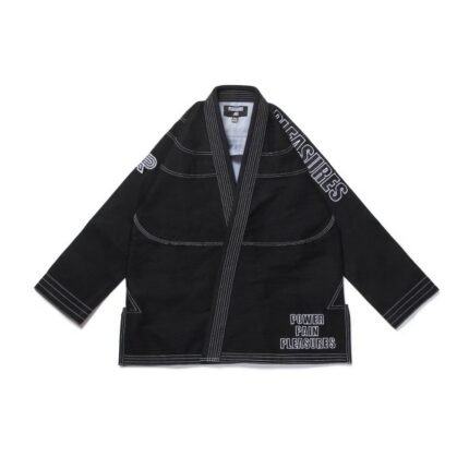 Pleasures BJJ Gi Black by Albino & Preto Batch #80 premium Brazilian Jiu-Jitsu gi with durable weave and included gi bag