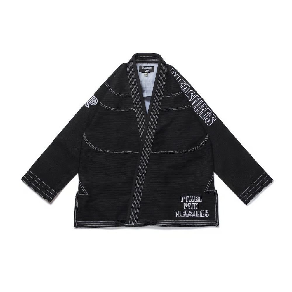 Albino & Preto Pleasures Black BJJ Gi Batch #80 With Bag Pleasures BJJ Gi Black by Albino & Preto Batch #80 premium Brazilian Jiu-Jitsu gi with durable weave and included gi bag