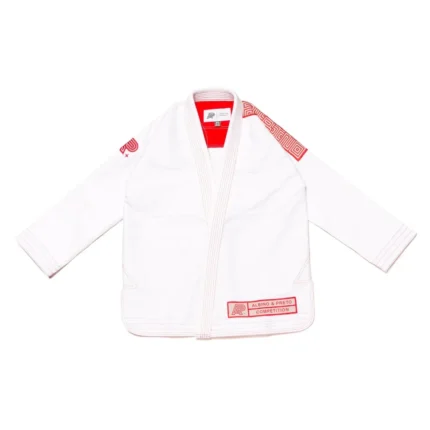 Q3 Competition Bjj Gi white version of Albino and Preto Batch 54 featuring high-density tournament embroidery.