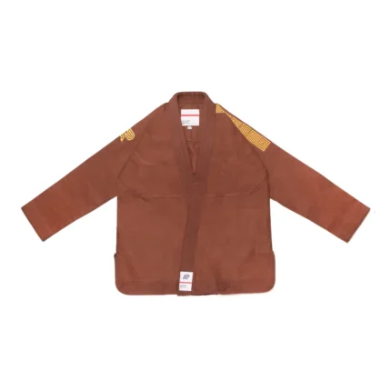 Umber Bjj Gi limited edition Albino and Preto Batch 56 featuring high-density earth-toned accent embroidery.