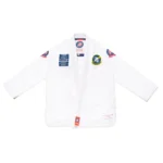 Mil-Spec Bjj Gi white tactical edition of Albino and Preto Batch 60 featuring clean high-density embroidery.