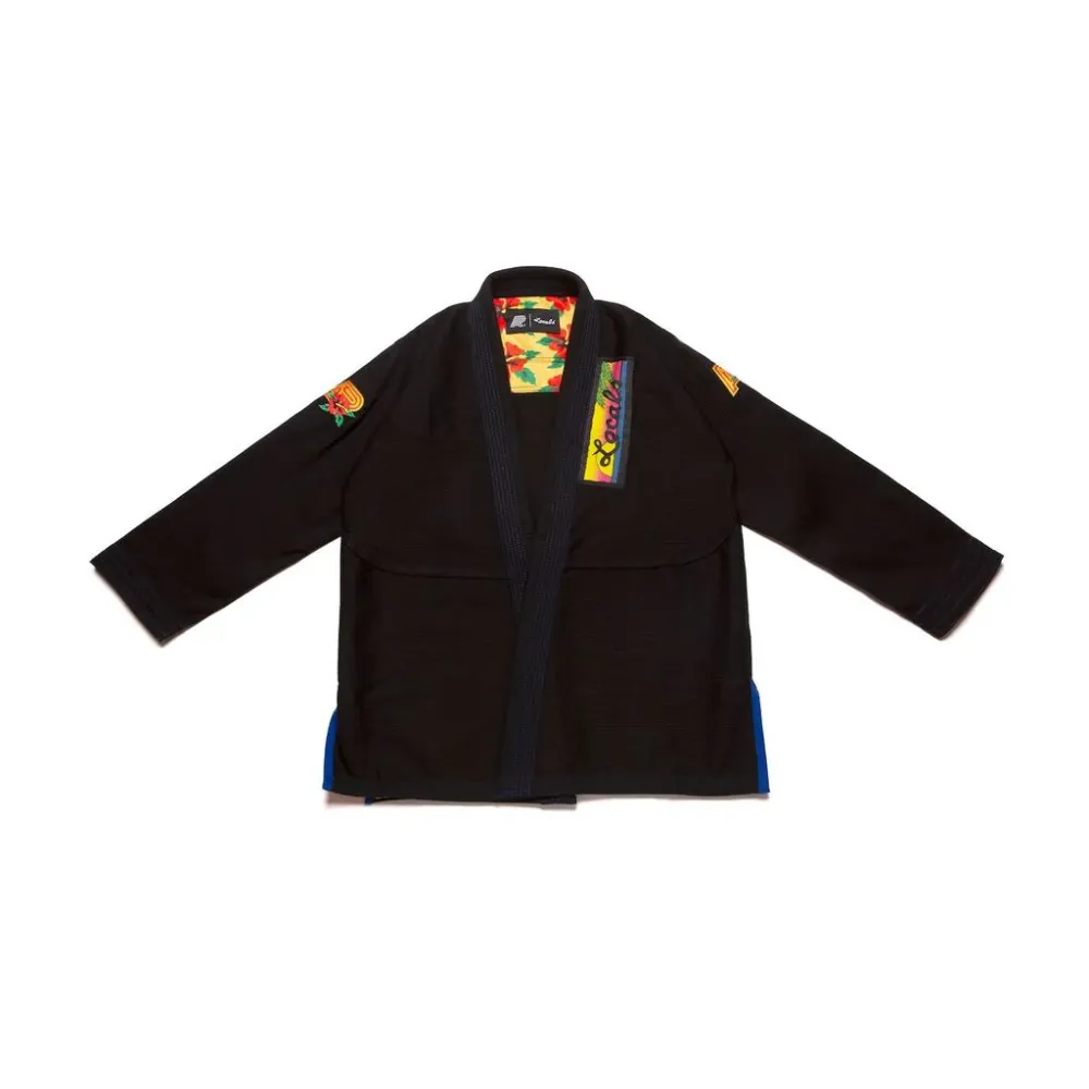 Albino & Preto Locals BJJ Gi Black Batch #78 Competition Gi Black Locals BJJ Gi by Albino & Preto Batch #78 premium Brazilian Jiu-Jitsu gi with durable weave and athletic competition fit