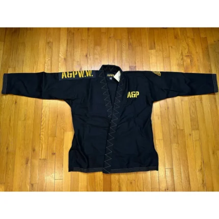 Albino & Preto A&P WW11 BJJ Gi BlackGold kimono designed for Brazilian Jiu Jitsu training and competition performance
