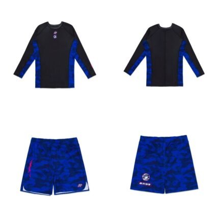 Jahan BJJ Rash Guard by Albino and Preto A&P x Jahan long sleeve rash guard and grappling shorts set