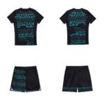 Albino & Preto A&P x Sig Zane 2 MMA Bjj No Gi rash guard short sleeve and fight shorts designed for grappling and training performance