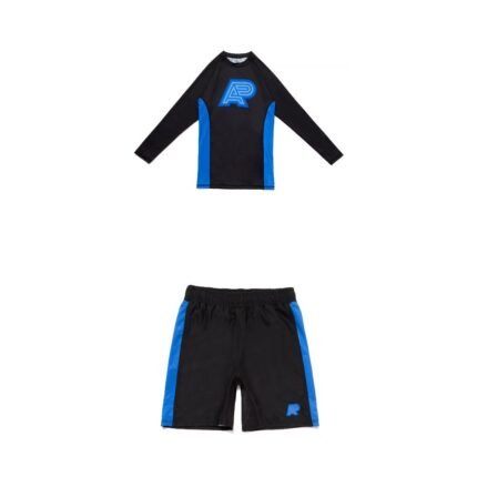 Herringbone Classic BJJ MMA Rash Guard LS and shorts by Albino & Preto Batch #83 no gi training set