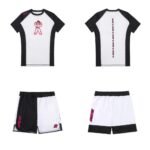 Rash Guard SS shorts BJJ MMA set Albino and Preto A&P x Astro Boy grappling apparel