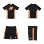 Classic BJJ MMA setAlbino and Preto Batch #94 rash guard and shorts monochromatic herringbone fight set