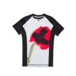 Albino and Preto Floral Bjj MMA Fury Rash Guard SS and shorts - Image 2