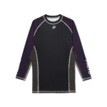 Albino and Preto POC MMA BJJ set Herringbone Classic Rash Guard LS and shorts - Image 2