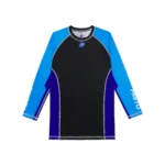 Albino and Preto Bjj MMA BBBW Herringbone Classic Rash Guard LS and shorts set - Image 2