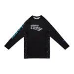 Albino and Preto x Saucony MMA BJJ set Rash Guard LS shorts No-Gi Grappling Fightwear - Image 2