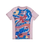 Albino and Preto Year of the Dragon set BJJ MMA Rash Guard SS and shorts - Image 2