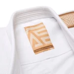 Albino and Preto BJJ Stucco Gi Herringbone Classic (White) with bag - Image 12