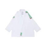 Albino and Preto CDM Bjj Gi Herringbone Classic (White) with Bag - Image 3