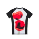Albino and Preto Floral Bjj MMA Fury Rash Guard SS and shorts - Image 3