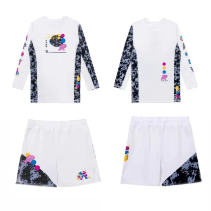 Albino And Preto Sanktuary Rashguard Ls & Short No Gi Bjj Uniform